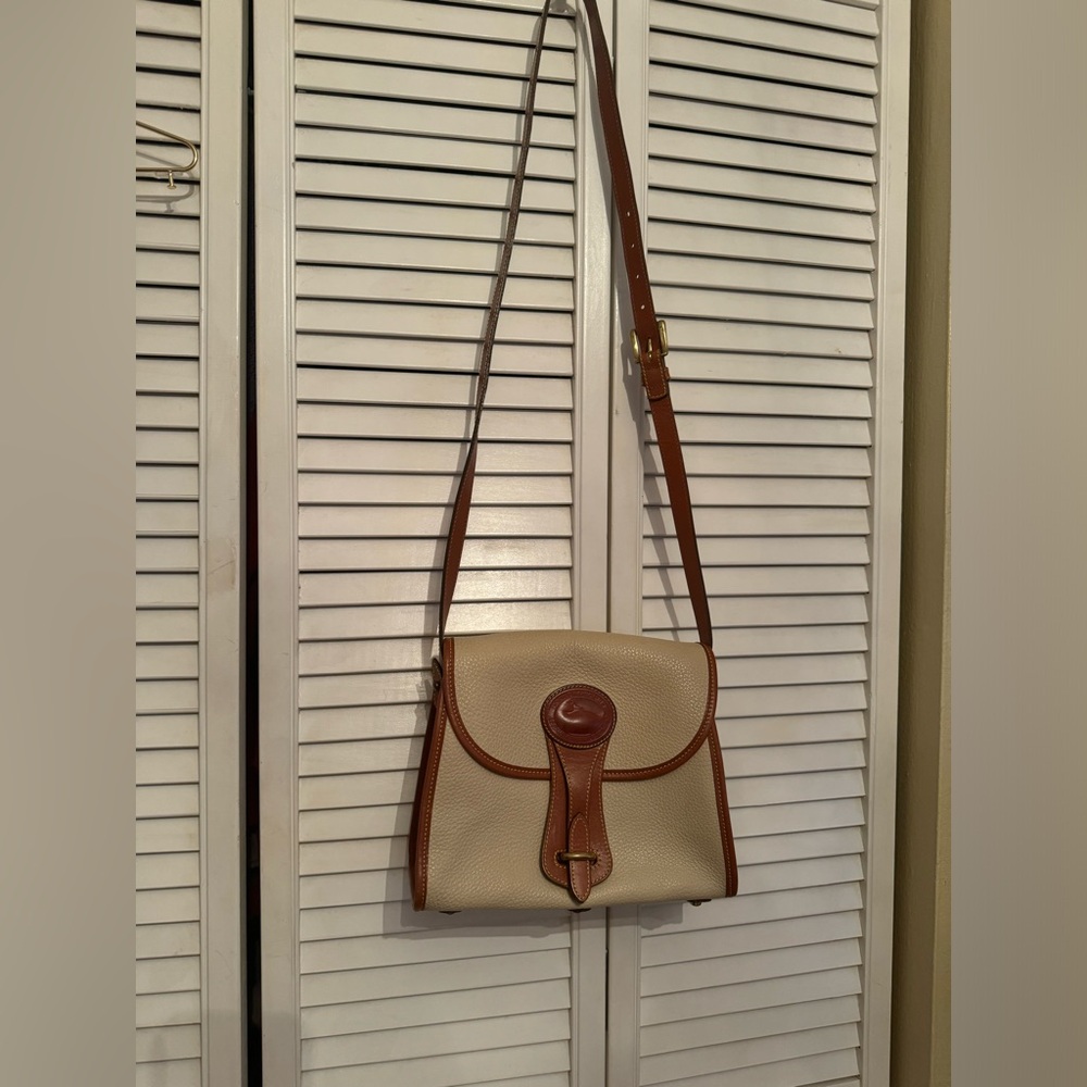 Dooney & Bourke Tan and Brown Saddle bag Crossbody